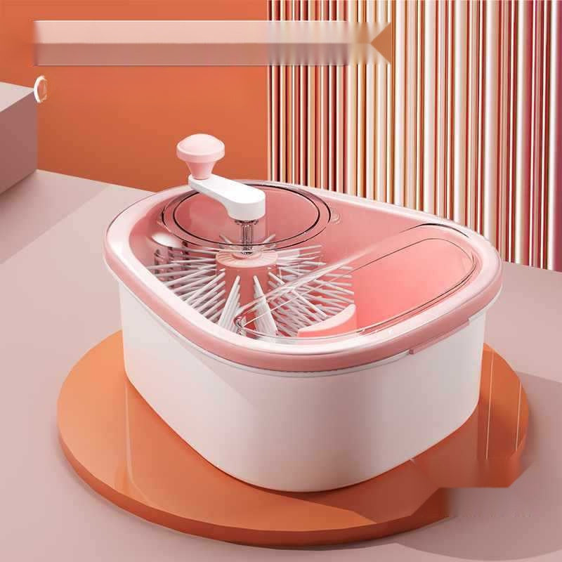 Rotatable Draining Basket for Kitchen Fruit Vegetable Washing