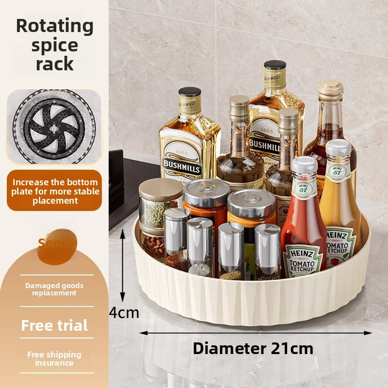 Rotating Kitchen Storage Rack for Seasoning Bottles