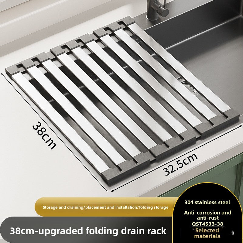 Kitchen sink drain rack
