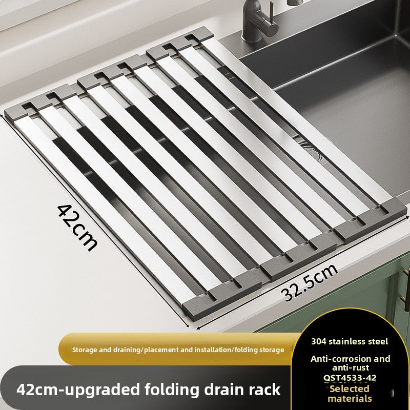 Kitchen sink drain rack