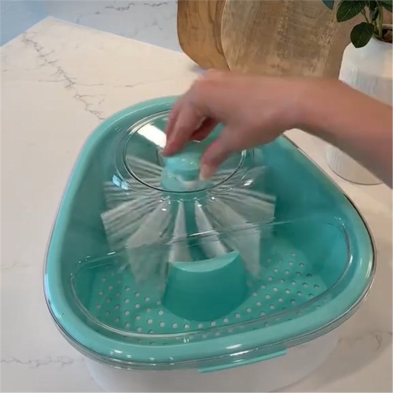 Rotatable Draining Basket for Kitchen Fruit Vegetable Washing