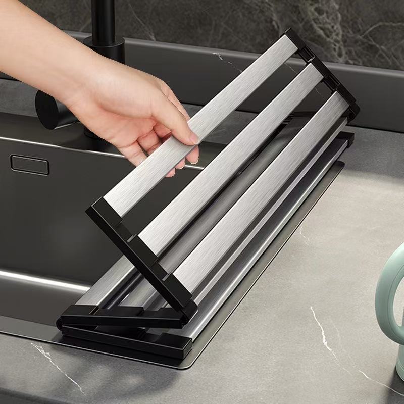 Kitchen sink drain rack