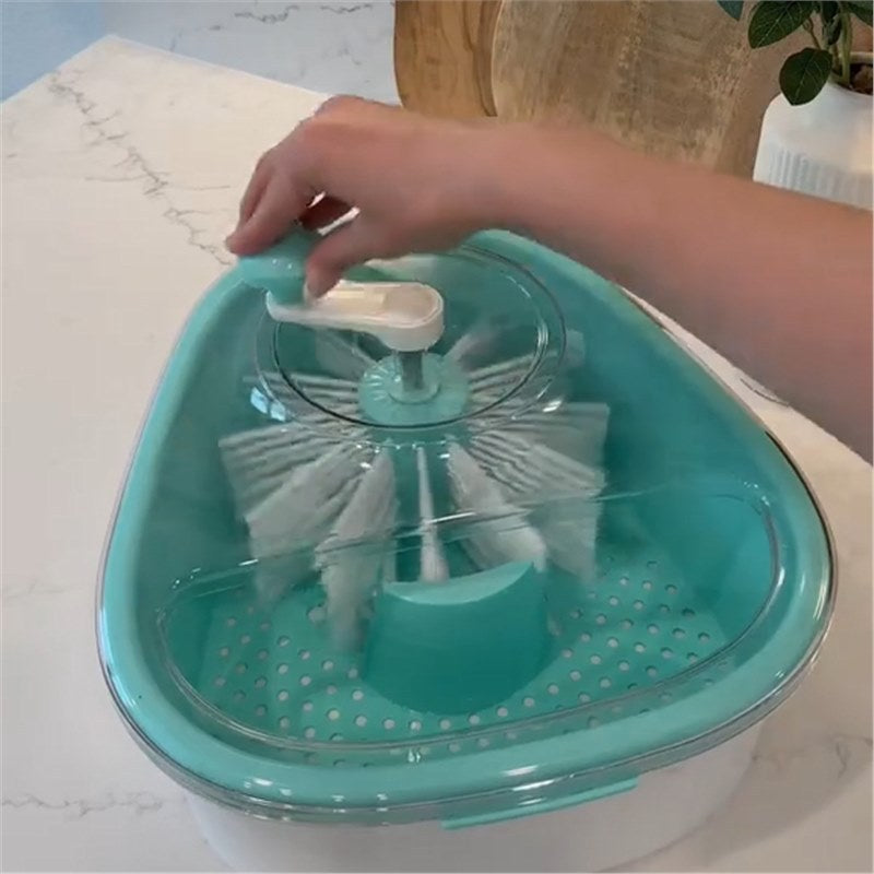 Rotatable Draining Basket for Kitchen Fruit Vegetable Washing