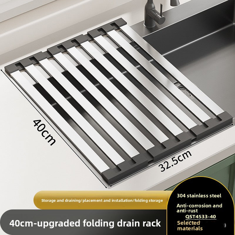 Kitchen sink drain rack