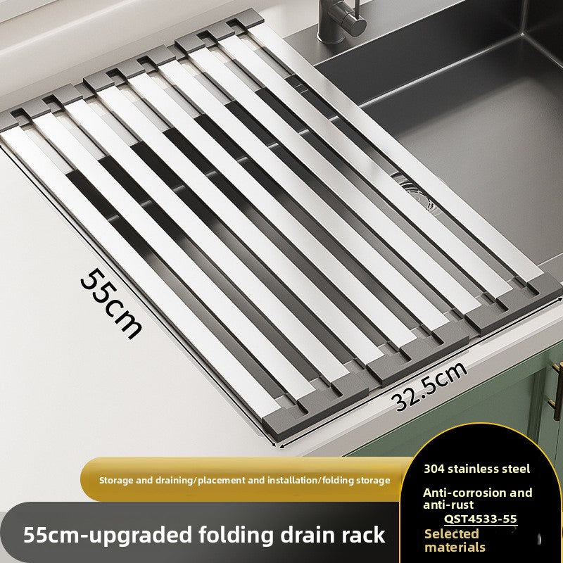 Kitchen sink drain rack