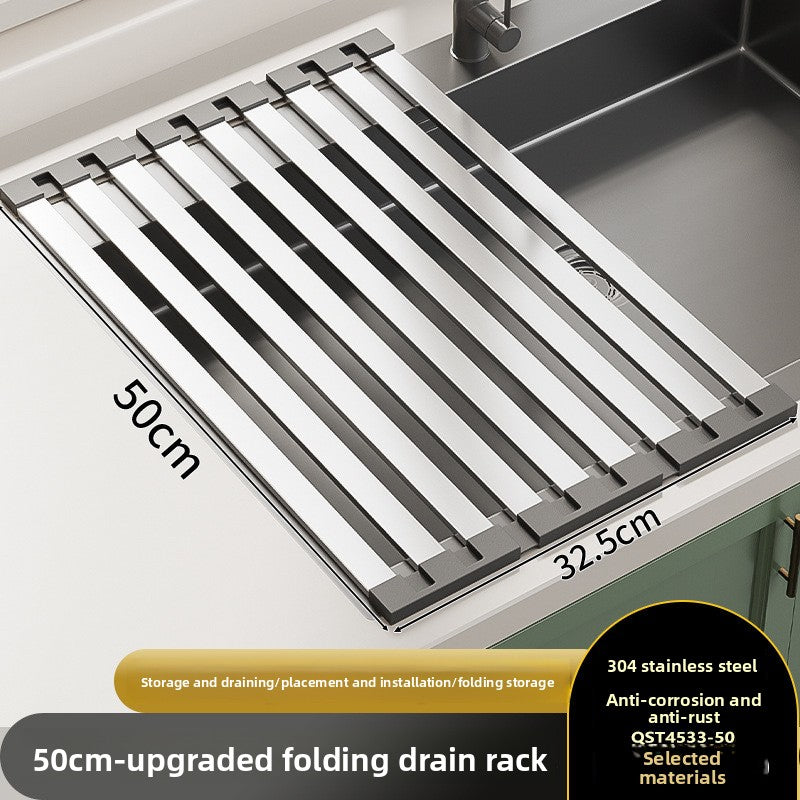 Kitchen sink drain rack