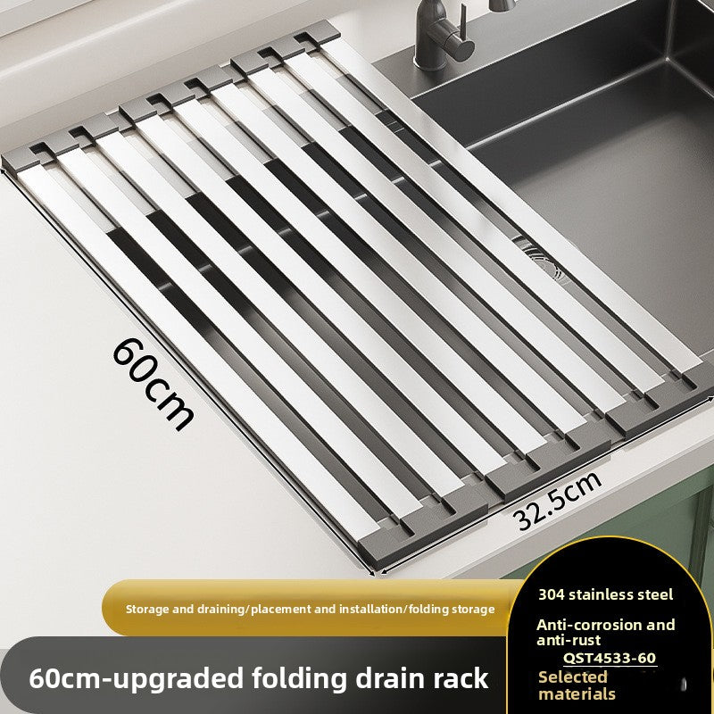 Kitchen sink drain rack