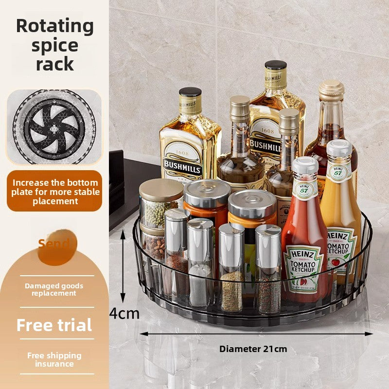 Rotating Kitchen Storage Rack for Seasoning Bottles