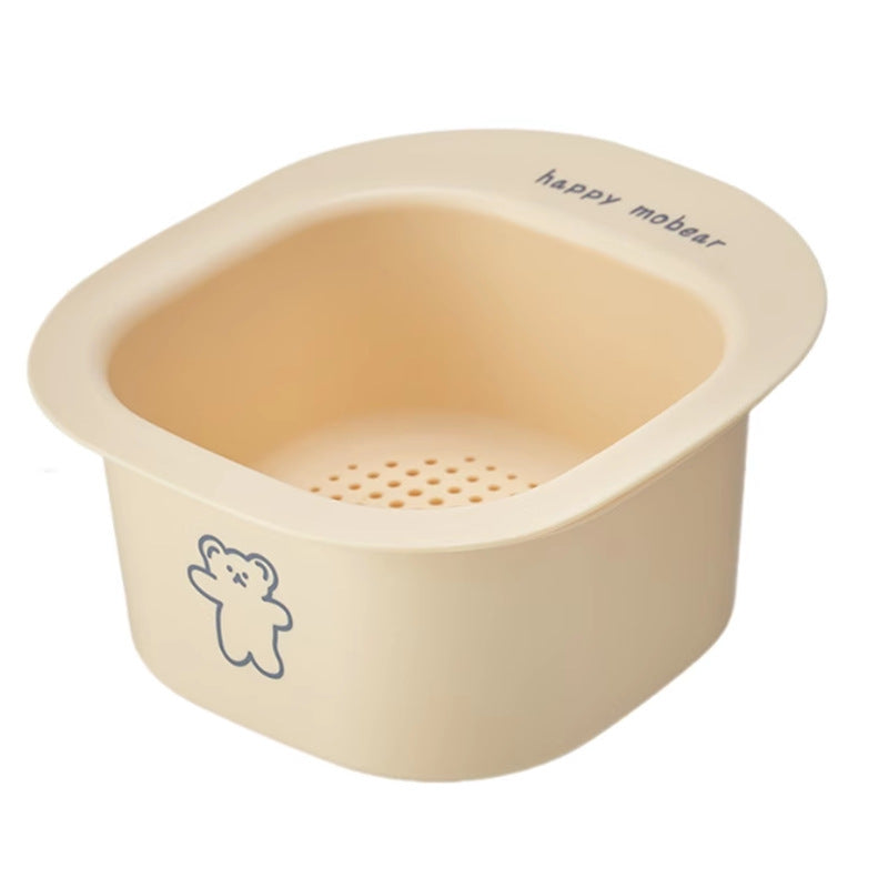 Rotatable Draining Basket for Kitchen Fruit Vegetable Washing